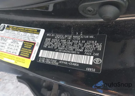 2009 Toyota Camry Xle from USA, damaged, VIN 4T1BE46K89U396514